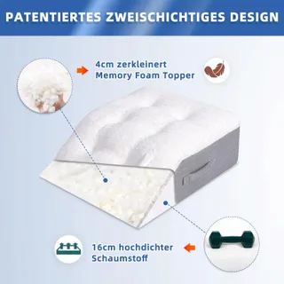 HAVARGO Beenkussen Memory Foam Voor Rust En Ondersteuning — miniatuur 3