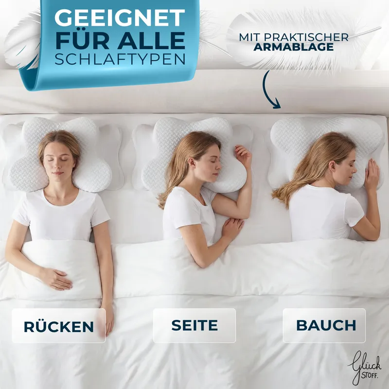 GLUCKSTOFF Orthopedisch Memory Foam Kussen Voor Alle Slaapposities — foto 3