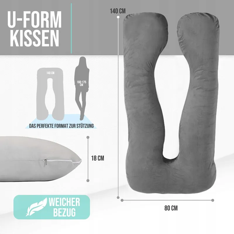 STREX Zwangerschapskussen XXL 280cm Afneembare Hoes — foto 7