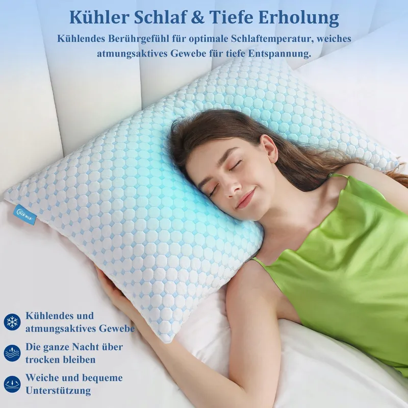 KUFIKUF Kussens 40x80 Set 2 Stuks Microvezel Allergie Verstelbaar — foto 4