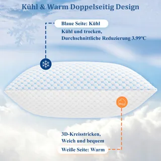 KUFIKUF Kussens 40x80 Set 2 Stuks Microvezel Allergie Verstelbaar — miniatuur 3