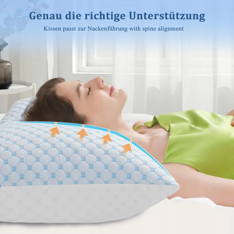 KUFIKUF Kussens 40x80 Set 2 Stuks Microvezel Allergie Verstelbaar — foto 2