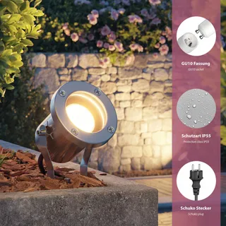 LEDSCOMDE Tuinspot MIBU Buiten IP55 Roestvrij Staal GU10 15W — miniatuur 3