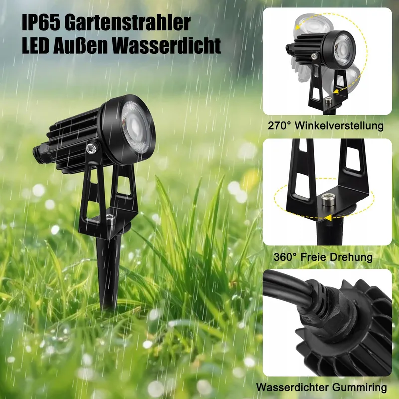 COOLWEST RGB Tuinspots met Afstandsbediening Lichtsensor IP65 24V — foto 8