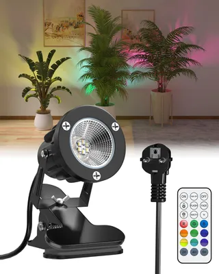 TOBE BRIGHT 6W RGB LED Klemspot Met Afstandsbediening Waterdicht — miniatuur 1