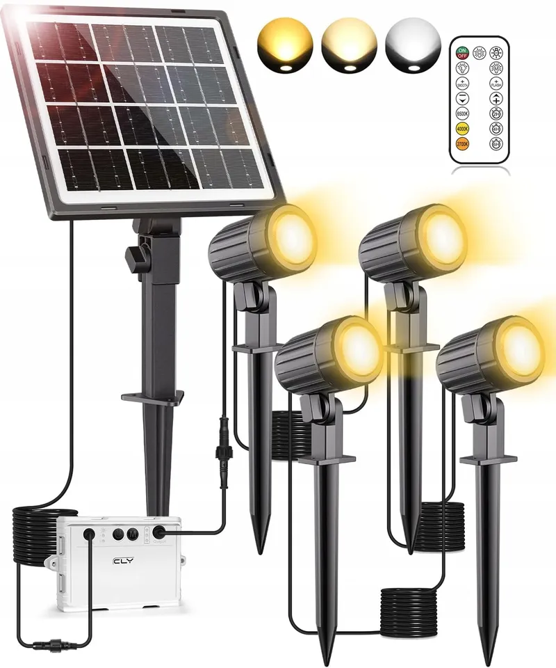 CLY Solar Tuinlamp Afstandsbediening 2 Modi 3 Standen IP66 Waterdicht — foto 1