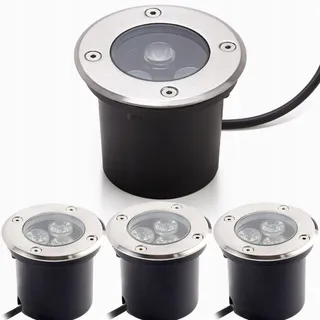 DAILYART Grondspots LED 4-Set 3W IP67 Tuin 3000K — miniatuur 1