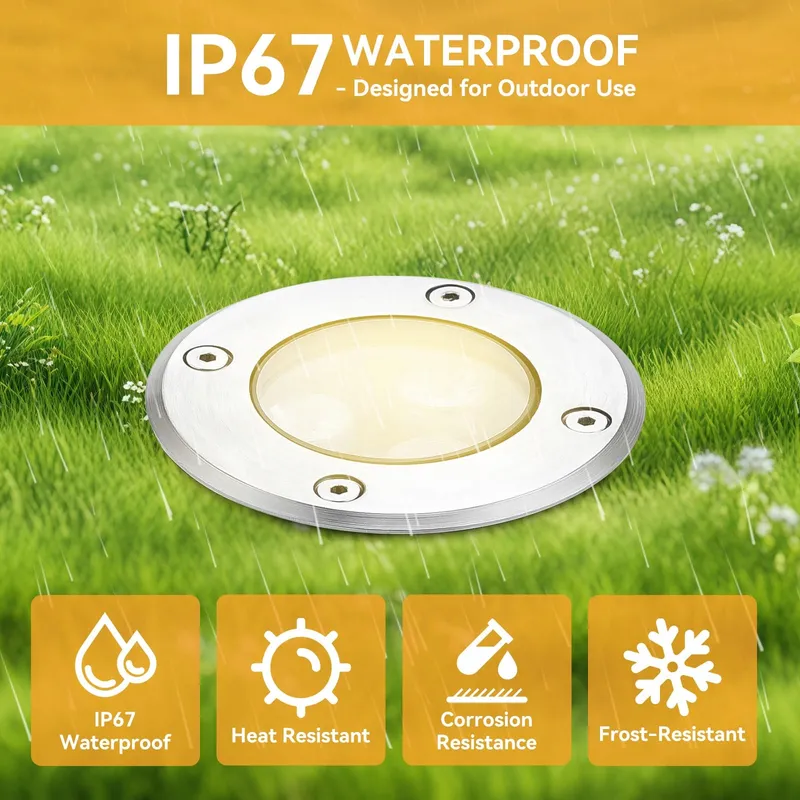 DAILYART Grondspots LED 4-Set 3W IP67 Tuin 3000K — foto 3