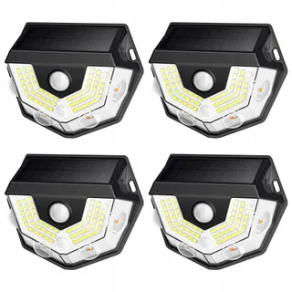 GOFFII Solar Buitenlampen met Bewegingssensor 4 Stuks IP65 Waterdicht — miniatuur 1