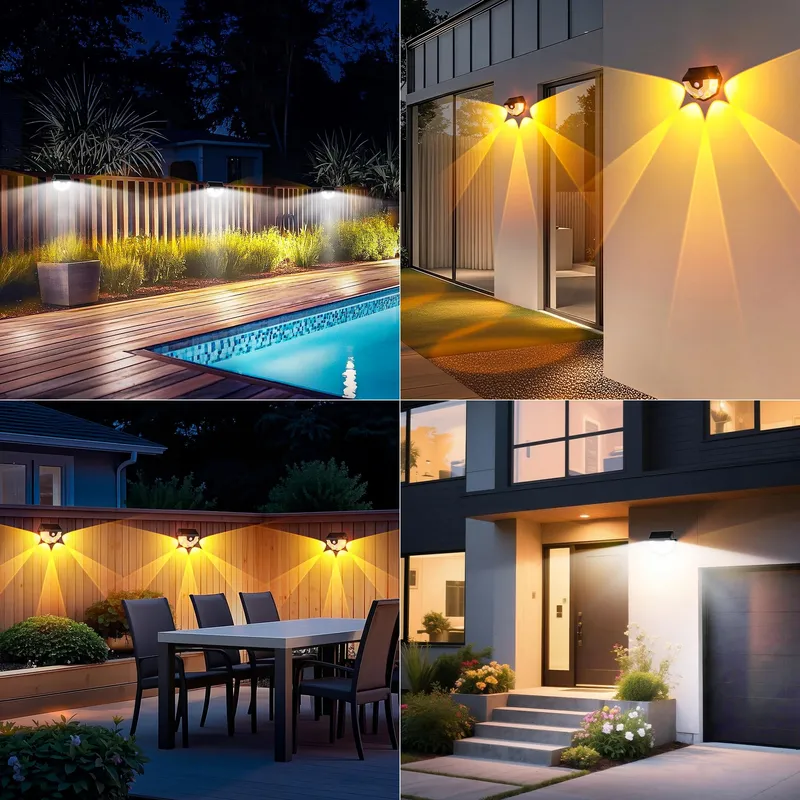 GOFFII Solar Buitenlampen met Bewegingssensor 4 Stuks IP65 Waterdicht — foto 7