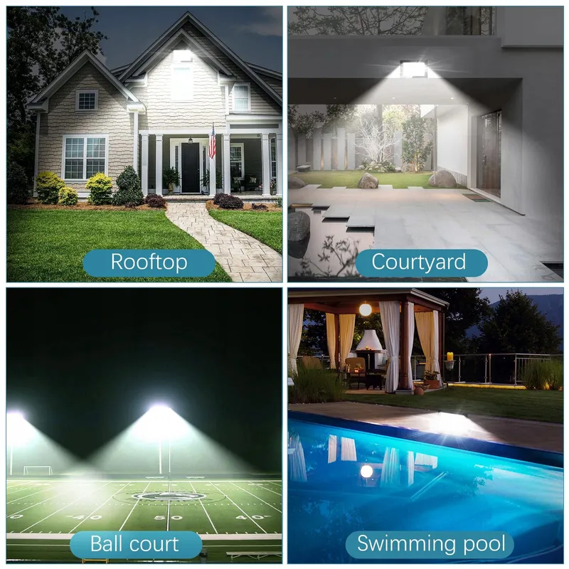 LED Schijnwerper Buiten 100W IP67 Superhel 10000LM 7000K Tuin — foto 6