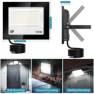LED Schijnwerper Buiten 100W IP67 Superhel 10000LM 7000K Tuin — miniatuur 3
