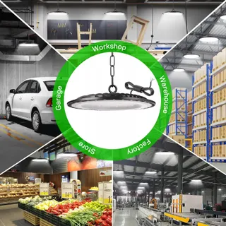 JINABLOSSY 100W UFO LED Industrielamp 6000K 10000LM IP65 Werkplaats — miniatuur 7