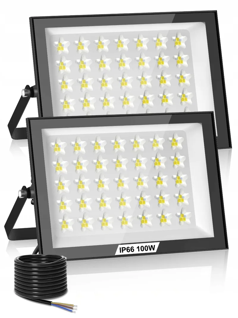 LITGLOBE LED Schijnwerper Buiten 100W 2 Stuks Superhelder IP66 Tuin — foto 1