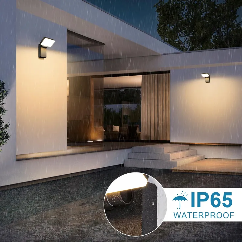 KINGWEN Set 4 LED Buitenlampen 40W Warmwit IP65 Verstelbaar — foto 3