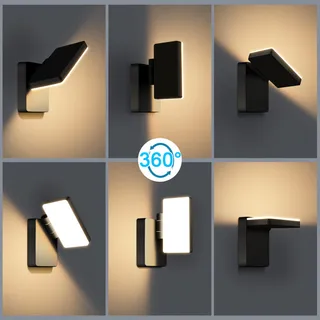 KINGWEN Set 4 LED Buitenlampen 40W Warmwit IP65 Verstelbaar — miniatuur 4