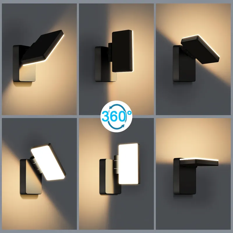 KINGWEN Set 4 LED Buitenlampen 40W Warmwit IP65 Verstelbaar — foto 4