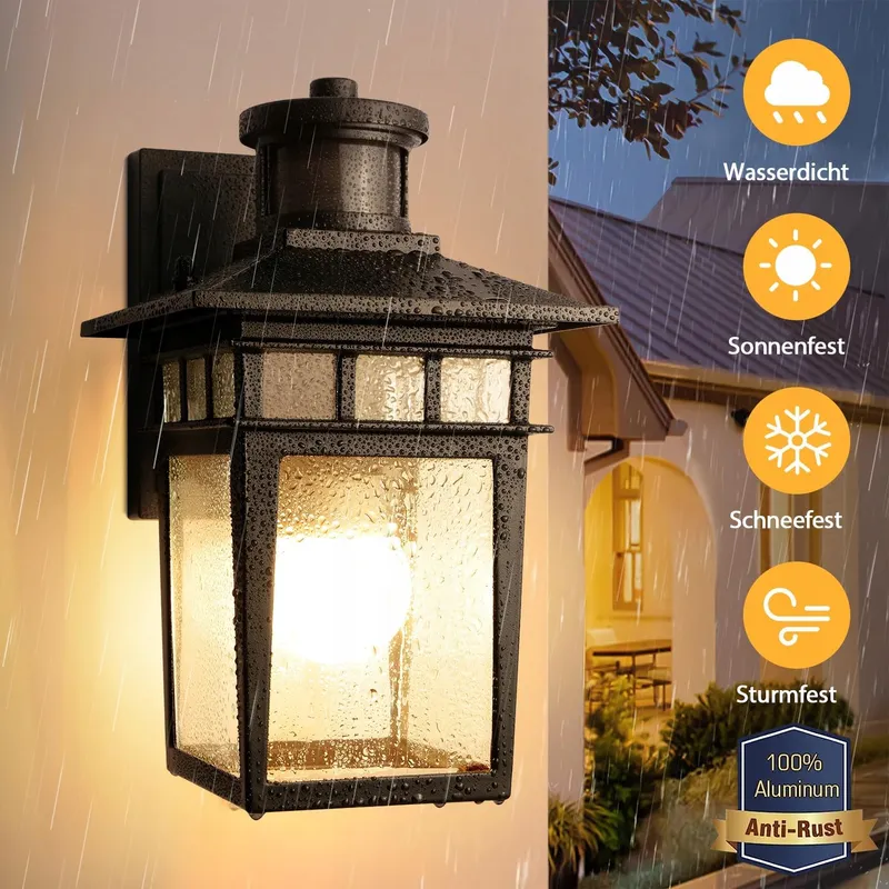 APOTO Buitenlamp Bewegingsmelder E27 Waterdicht LED — foto 6