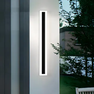ZTWLEED LED Wandlamp Buiten 16W IP65 6000K Zwart 80CM Tuin