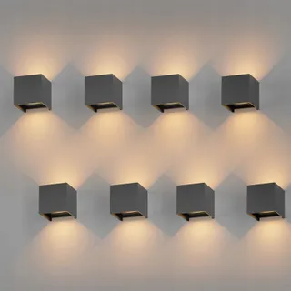 K-BRIGHT LED Wandlamp 12W IP65 Donkergrijs Binnen En Buiten — miniatuur 1
