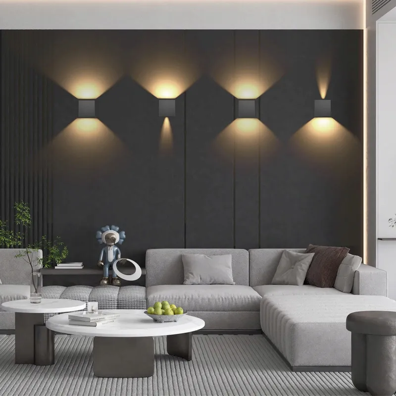 K-BRIGHT LED Wandlamp 12W IP65 Donkergrijs Binnen En Buiten — foto 6