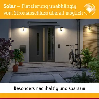 PAULMANN LED Solar Buitenwandlamp Marisol Zwart Bewegingssensor — miniatuur 3