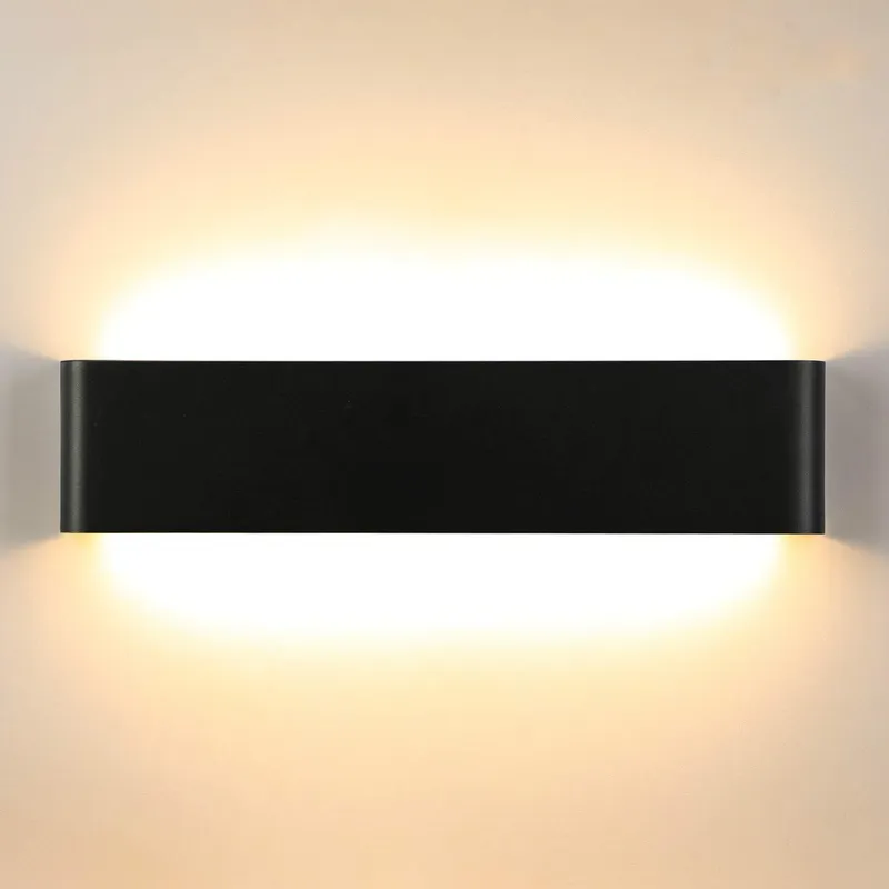 LIGHTESS LED Wandlamp 18W Zwart 40CM Woonkamer Slaapkamer IP44 — foto 1