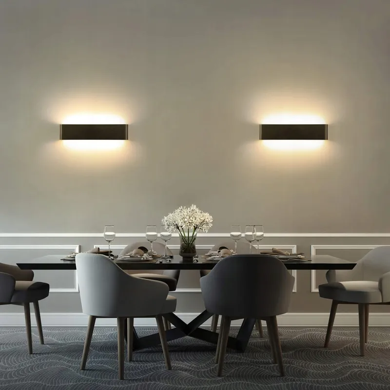 LIGHTESS LED Wandlamp 18W Zwart 40CM Woonkamer Slaapkamer IP44 — foto 5