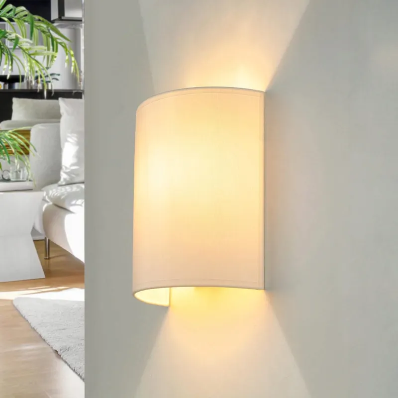 LICHTERLEBNISSE Wandlamp Stof Wit Woonkamer Slaapkamer E27 ALICE — foto 1