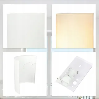 LICHTERLEBNISSE Wandlamp Stof Wit Woonkamer Slaapkamer E27 ALICE — miniatuur 4