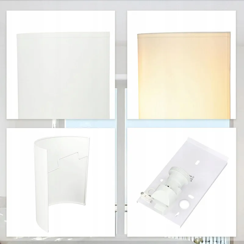 LICHTERLEBNISSE Wandlamp Stof Wit Woonkamer Slaapkamer E27 ALICE — foto 4