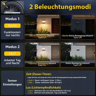 K-BRIGHT Buitenlamp LED 30W Bewegingsmelder IP65 3000K Antraciet — miniatuur 4