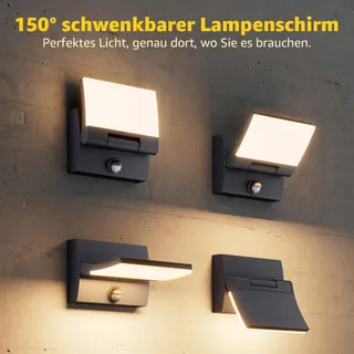 K-BRIGHT Buitenlamp LED 30W Bewegingsmelder IP65 3000K Antraciet — miniatuur 2