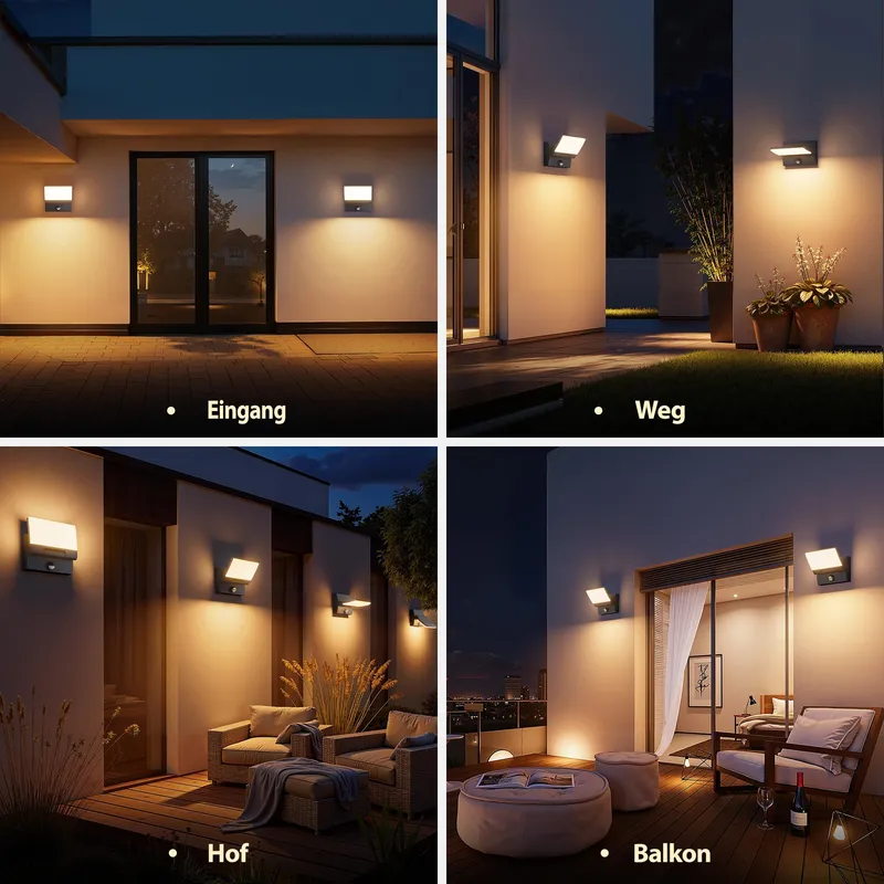 K-BRIGHT Buitenlamp LED 30W Bewegingsmelder IP65 3000K Antraciet — foto 7