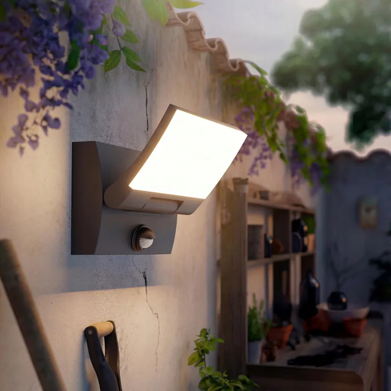 K-BRIGHT Buitenlamp LED 30W Bewegingsmelder IP65 3000K Antraciet — foto 9