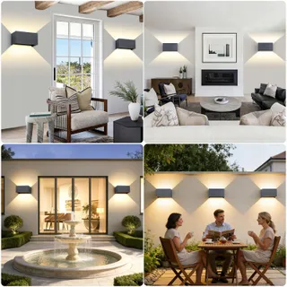 FUPE LED Wandlamp 25W IP65 Waterdicht Binnen Buiten 3000K — miniatuur 2