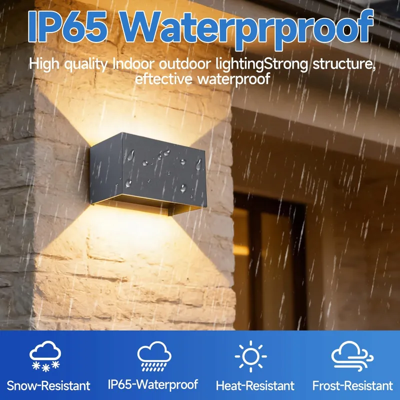 FUPE LED Wandlamp 25W IP65 Waterdicht Binnen Buiten 3000K — foto 3