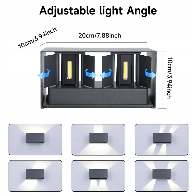 FUPE LED Wandlamp 25W IP65 Waterdicht Binnen Buiten 3000K — foto 4