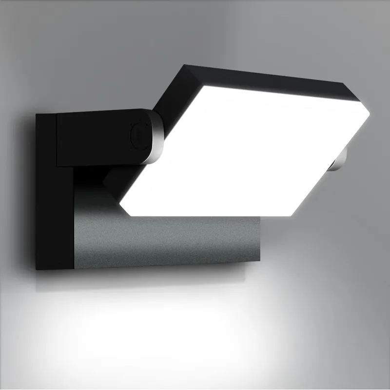 KINGWEN Moderne LED Wandlamp Buiten 40W IP65 Zwart 6000K — foto 1