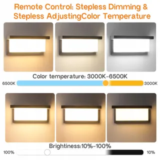 BOYIR LED Buitenlamp Bewegingsmelder IP65 Dimbaar 3000K-6500K — miniatuur 4