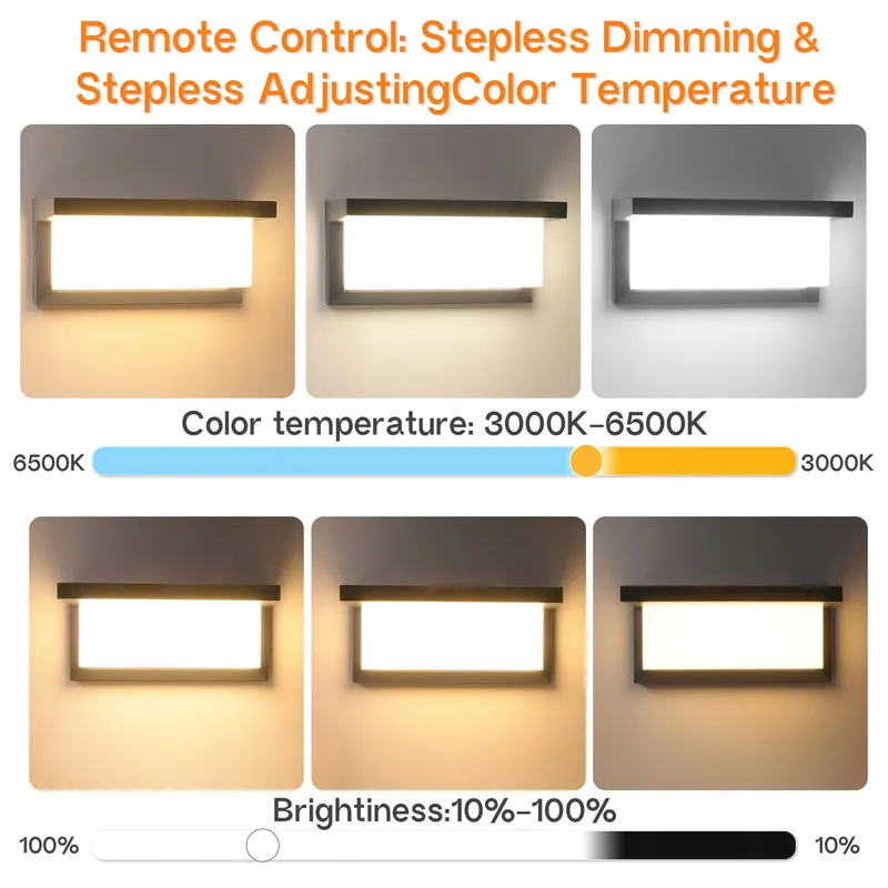 BOYIR LED Buitenlamp Bewegingsmelder IP65 Dimbaar 3000K-6500K — foto 4