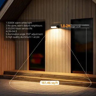 K-BRIGHT LED Buitenlamp 18W IP65 Waterdicht Voor Tuin En Terras — miniatuur 3