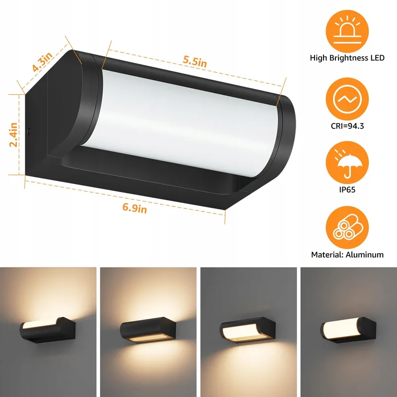 K-BRIGHT LED Buitenlamp 18W IP65 Waterdicht Voor Tuin En Terras — foto 5