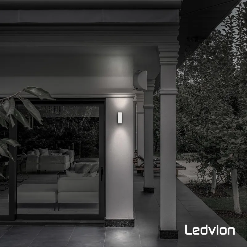 LEDVION Helene LED Wandlamp Wit GU10 IP54 Up Down — foto 8
