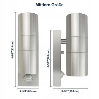 HIBAY Buitenlamp Bewegingsmelder GU10 IP44 RVS LED — miniatuur 5