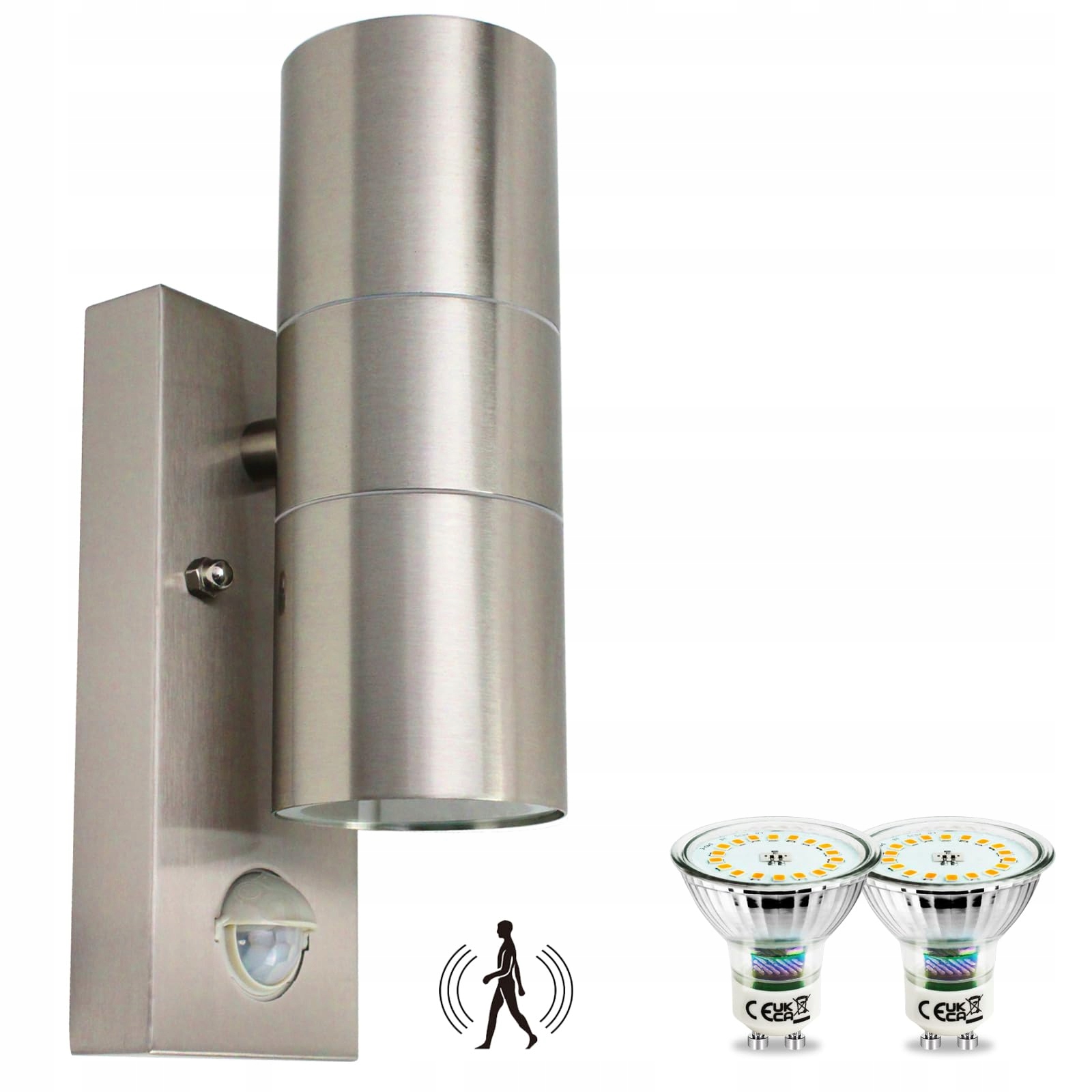 HIBAY Buitenlamp Bewegingsmelder GU10 IP44 RVS LED