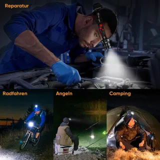 TININ LED Hoofdlamp 100000 Lumen Waterdicht Camping — miniatuur 6