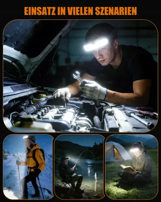 MOHARD LED Hoofdlamp Oplaadbaar 230° IPX5 Reparatie Camping — miniatuur 6