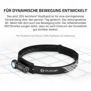 OLIGHT Perun 3 Mini LED Hoofdlamp 1250 Lumen 60 Dagen Batterij — miniatuur 8