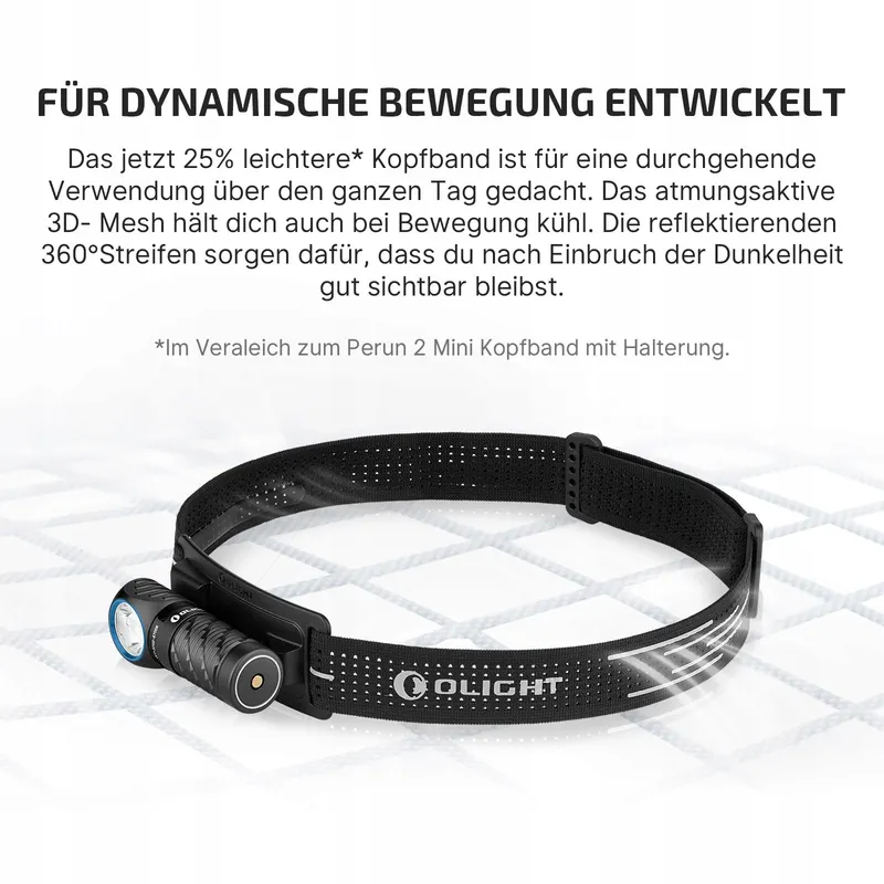 OLIGHT Perun 3 Mini LED Hoofdlamp 1250 Lumen 60 Dagen Batterij — foto 8